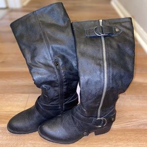 Faux leather boots. Never Worn